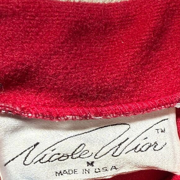 Vintage Womens Robe sz Medium USA Made Housecoat Duster Loungewear Valentine Red - Picture 3 of 5